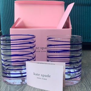 Brand new, never used Kate Spade cocktail glasses